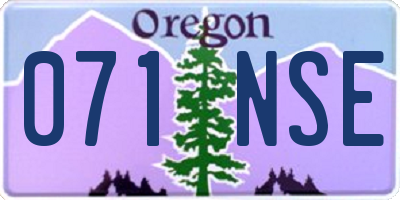 OR license plate 071NSE