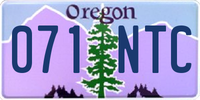 OR license plate 071NTC