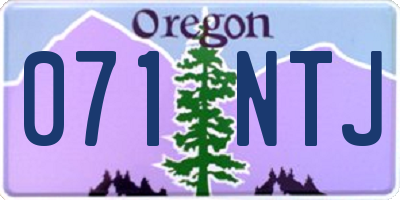 OR license plate 071NTJ