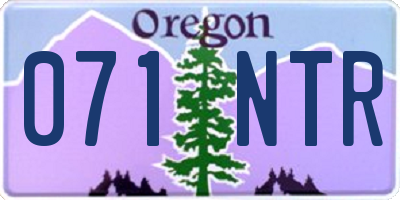 OR license plate 071NTR