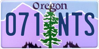 OR license plate 071NTS