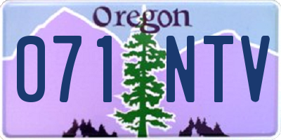 OR license plate 071NTV