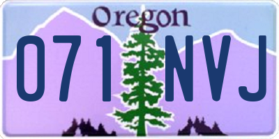 OR license plate 071NVJ