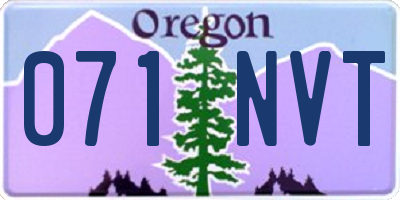 OR license plate 071NVT