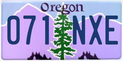 OR license plate 071NXE