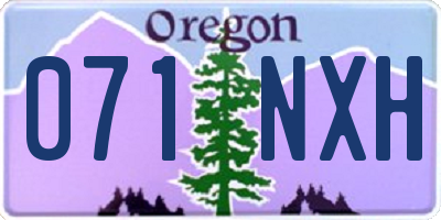 OR license plate 071NXH