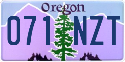OR license plate 071NZT