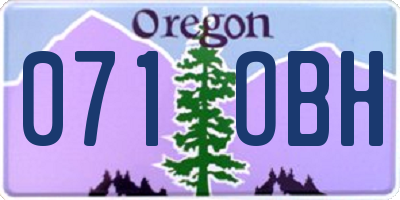 OR license plate 071OBH