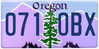 OR license plate 071OBX