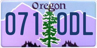 OR license plate 071ODL