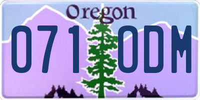 OR license plate 071ODM