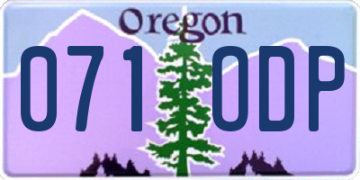 OR license plate 071ODP