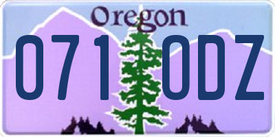 OR license plate 071ODZ