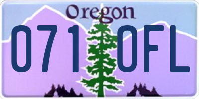 OR license plate 071OFL