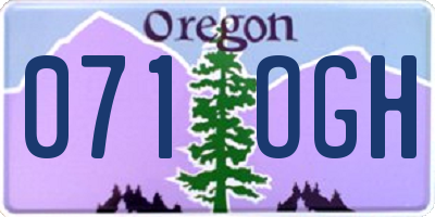 OR license plate 071OGH