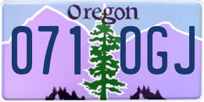OR license plate 071OGJ