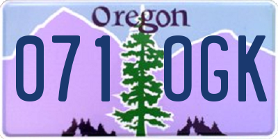 OR license plate 071OGK