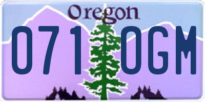 OR license plate 071OGM