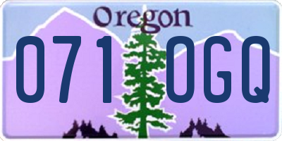 OR license plate 071OGQ