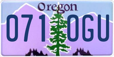 OR license plate 071OGU