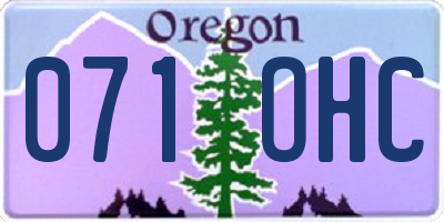 OR license plate 071OHC