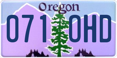 OR license plate 071OHD