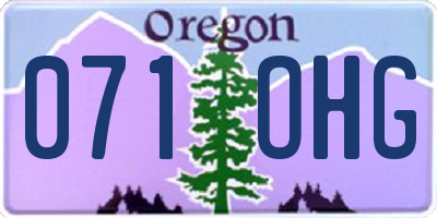 OR license plate 071OHG