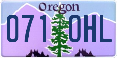 OR license plate 071OHL