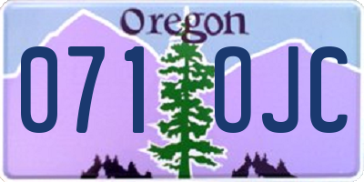 OR license plate 071OJC