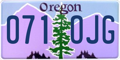 OR license plate 071OJG