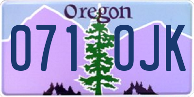 OR license plate 071OJK