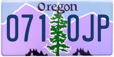 OR license plate 071OJP