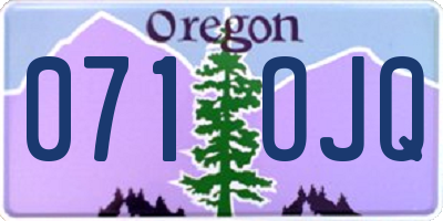 OR license plate 071OJQ
