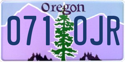 OR license plate 071OJR