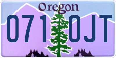 OR license plate 071OJT