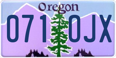 OR license plate 071OJX