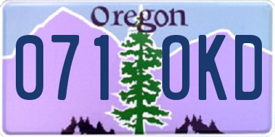 OR license plate 071OKD