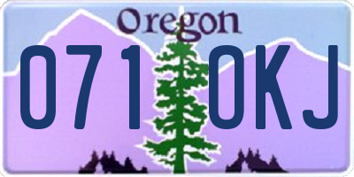 OR license plate 071OKJ