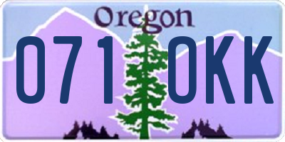 OR license plate 071OKK