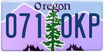 OR license plate 071OKP