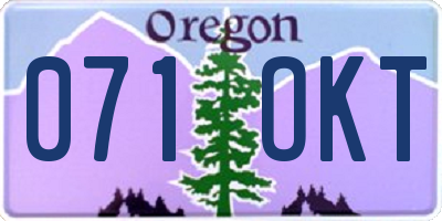 OR license plate 071OKT