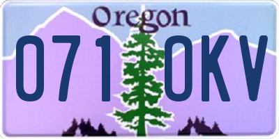 OR license plate 071OKV