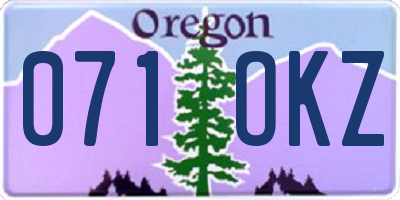 OR license plate 071OKZ