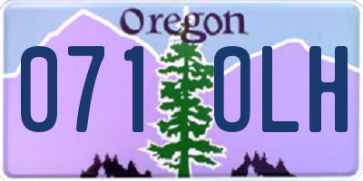 OR license plate 071OLH
