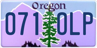 OR license plate 071OLP