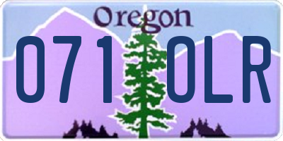 OR license plate 071OLR