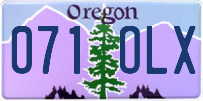 OR license plate 071OLX