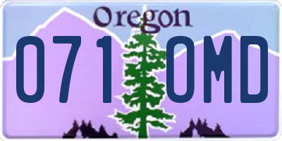 OR license plate 071OMD