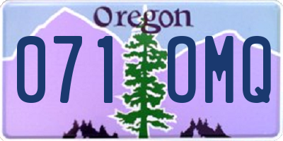 OR license plate 071OMQ
