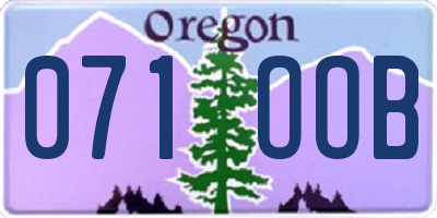 OR license plate 071OOB
